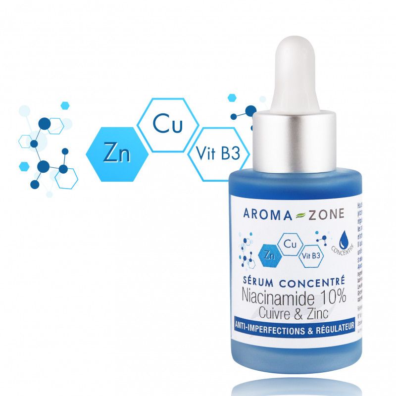 Aroma-Zone - Sérum Visage Concentré Niacinamide 10%,Cuivre&amp;amp;Zinc